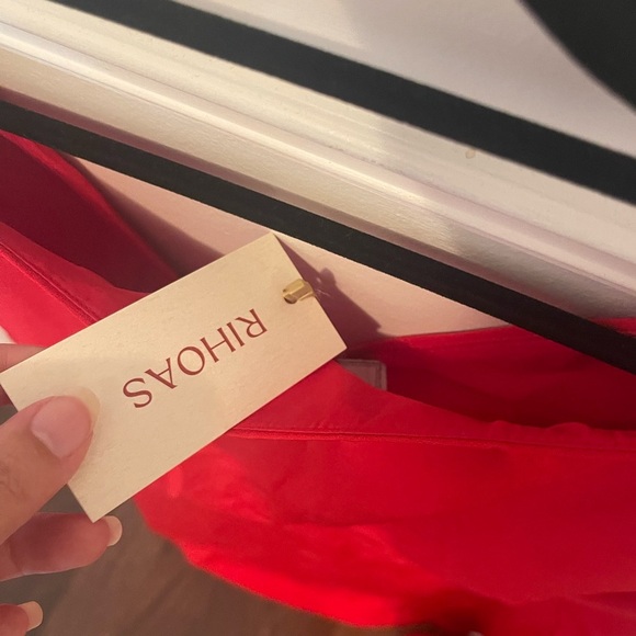 The Red Boat Neck High Waisted Mini Dress - NWT - Picture 5 of 7